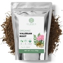Elanen Naturals Organic Valerian Root 4 oz. (113g), USDA 인증 유기농 발레란 뿌리 허브 차, Te De Valeriana Para Dormir, Valarian Officinalis 전체 느슨한 잎, 컷 & Sifted