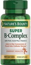 Nature's Bounty Super B-complex with Folic Acid Plus 비타민 C, 300 정제 (2 X 150 셀 병)