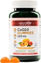 NatureWise CoQ10 Gummies 100mg - 복숭아 망고 맛 - 심장 건강 및 산화 활동을위한 보충 - Pectin 기반, Vegan, Soy 및 글루텐 무료, Non-GMO - 90 Count[45-Day 공급]