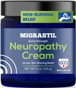기본 Vigor Migrastil Neuropathy 구호 크림 발, 다리 및 손에 대한 추가 강도. 미국에서 만든. Vegan 및 Cruelty-Free, Non-Greasy, Gentle, Non-Burning with Cooling Effect (4 온스)