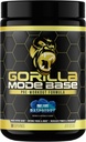 Gorilla Mind Base Pre Workout - Nitric Oxide Intense Focus & Drive Endurance Power - L-Citrulline, L-Tyrosine, Betaine, Alpha-GPC, Caffeine, Huperzine A - 360 그램 (블루 라즈베리)