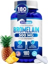 우리는 비타민 Bromelain 500mg 캡슐 같이 - 1200 GDU/Serving - 파인애플 추출물에서 Bromelain 보충교재 - 소화, 흡수, 합동 고통, 근육 Soreness를 위한 Proteolytic 효소 - 180의 캡슐