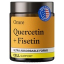 OMRE Quercetin 및 Fisetin 보충제 - 노화 지원을위한 세 번째 부품 테스트 Senolytic 보조 식품 - 500mg Quercetin Phytosome 및 100mg Fisetin - 높게 Bioavailable 양식