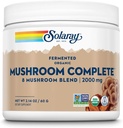 SOLARAY Fermented Organic Mushroom Complete, Powder | 건강한 면역 기능 지원 | 예약 당 2,000mg. | 60g, 30살