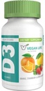 Vegan Life Nutrition - 어린이 및 성인을위한 비타민 D3 Gummies (1000 IU) - 글루텐 - 무료, 비 GMO, 지원 뼈 건강 및 면역 체계 - 60 Gummies