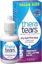 TheraTears 건조한 눈 치료 윤활유 눈 하락 쌍둥이 팩, (2 x 30mL 병) + 1.0 Fl Oz 병