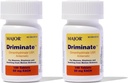 MAJOR Driminate - Dimenhydrinate 50mg 운동 스크리닝 정제 - 항균 약 - 100 정제 (2 팩)