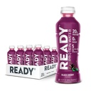 Ready® Protein Water - 20g Whey Protein Isolate, Zero Sugar, Hydration & Recovery 용 저 칼로리 스포츠 음료 - 전해질, 필수 아미노산 - 블랙 체리, 16.9 fl oz Bottle (12-Pack)