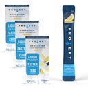 PROTEKT Electrolyte Packets for Recovery & Hydration | 유기농 및 설탕 무료 전동 음료 | 분말 음료보다 빠른 작동 | On-The-Go Liquid Hydration Drink | Lemonade, 30 팩