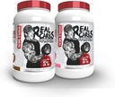 5% Nutrition Real Carbs + Protein (2 Pack 번들) | Clean Mass Gainer Protein Powder | Pre Workout/Post-Workout Recovery Meal (Chocolate + Birthday Cake)에 대한 실제 식품 탄수화물 연료