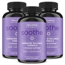 여성용 Soothe 호르몬 밸런스 + 여성용 Thyroid Support (3-Pack) | Cortisol Manager, Mood Support, & Metabolism Booster | Adrenal Support | Rhodiola, Selenium, Iodine | Adaptogen, 180ct