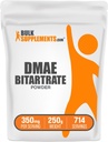 BulkSupplements.com DMAE Bitartrate 분말 - Dimethylaminoethanol Bitartrate, DMAE 보충교재 - Unflavored & 글루텐 무료, 서빙 당 350mg, 250g (8.8 oz) (1의 포장)