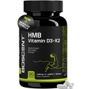 HMB와 비타민 D3 보충교재 1,000 MG (180의 캡슐) - D3 & 칼슘의 4,000 UI를 가진 HMB 보충교재 - 근육 성장, 힘 & 치료 - B Hydroxy B Methylbutyrate Butyrate - 남자를 위한 근육 건축업자