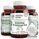 Natural Nutra Evening Primrose Oil Supplement from Fatty Acid, Nerve Health, 도움은 피부 Blemishes, 밸런스 바디 비밀, 촉진 심장 건강, 피부 Clarity, 500 mg, 90 Softgels