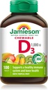 Jamieson Laboratories 1,000 LU 자연적인 열대 풍미 Chewable 비타민, 100 조사