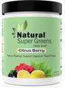 Super Greens Powder Organic| 그린 보충제| 훌륭한 타스팅 과일과 야채 주스 및 스무디 믹스 프로바이오틱스 & 소화 효소 & 염소 (크러스 Berry)1 항목,7.4 오닉스