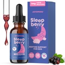 어린이를 위한 JoySpring Melatonin 1MG | 5HTP & L-Theanine – Sugar-Free Liquid Melatonin for Kids & Teens – 어린이 친화적 인 수면 보충 (1 fl oz)