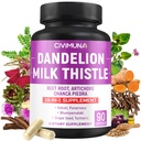 Dandelion Root Capsules with Dandelion Root, 우유 이틀, 베트 분말 및 더 많은 - 90 캡슐 3 개월 공급