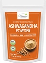 유기농 아시와다 분말| Resealable Zip Lock pouch|인도니아 소마니페라|A Organic|Non-GMO| Pure & Natural Herbal Ashwagandha Powder|114 그램 (4OZ)