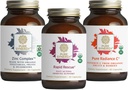 PURE SYNERGY Immediate Immune 지원 번들 | 유기 비타민 C 보충교재 | 전체적인 음식으로 만드는 아연 보충교재 | Echinacea 추출물을 가진 급속한 초본 공식 | Non-GMO와 유기 성분
