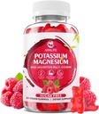 칼륨 마그네슘 마그네슘 보충교재 Gummies, 성인 아이를 위한 칼륨 Gummies, 다리 크림 & 면역력, 설탕 자유로운, 라즈베리 풍미, 60 조사를 위한 높은 흡수 마그네슘 Glycinate
