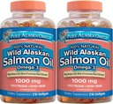순수한 알래스카 오메가-3 야생 알래스카 살몬 오일 1000mg Softgels 2 팩 (각 210-Count)