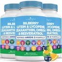 Bilberry, Lutein & Zeaxanthin, Lycopene, Resveratrol, 포도씨 추출물 Flaxseed Astaxanthin- AREDS 2-180 캡슐을 가진 눈 건강 비타민