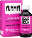 NovaFerrum Yummy | 소아용돌이는 유아와 유아를 위한 액체철 보충교재 | 아이를 위한 액체철 | 1mL 복용량 당 철의 15mg | 나이 4 & Under | 글루텐 무료 인증 | 슈가프리 | 라즈베리