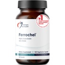 건강 철을위한 디자인 - 에너지 생산, 면역 및 뇌 건강, 여성을위한 높은 흡수 Ferrochel Chelated Iron & Ferrous Bisglycinate Chelate - 임신 안전 (120 Vegan Caps)