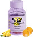 여성을위한 Lemme Purr Vaginal Probiotic Gummies - 균형 PH, 건강한 냄새, Yeast Balance & Flora Support + Immune 건강을위한 비타민 C - 맛있는 파인애플 (60 개)