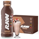 RAW Ready-to-Drink Protein Shake, 초콜렛 - 포스트 운동을위한 잔디 볶은 밀 단백질 Isolate가있는 RTD Protein 음료 - Zero-Sugar & Gluten-Free 식사 교체 음료 및 아침 Shake, 12 Fl Oz