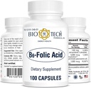Bio-Tech Pharmacal B6-Folic 산, 100 캡슐 – 모든 자연 보충 – 지원 심혈관, 뼈, & 신경 시스템 건강 – 아니 낙농, 물고기, 글루텐, 땅콩, 껍질, Halal, & Soy – 없음