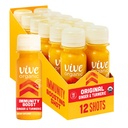 Vive 유기 Immune 지원 탄, 찬 압박된 Ginger, Turmeric, & Echinacea, 글루텐 자유로운, Vegan, Immunity Boost 본래, 2 Fl Oz (12의 포장)