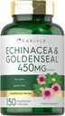 Carlyle Echinacea Goldenseal 캡슐 | 150 개 | 채식주의, 비 GMO, 글루텐 프리