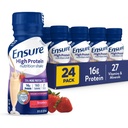 High Protein Strawberry Nutrition Shake, 음료, 16g Protein 및 27 Vitamins 및 Minerals, 8 fl oz, 24 Pack 준비