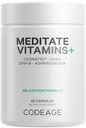 Codeage Meditate Vitamins+ 보충교재 - CognatiQ, DHH-B, GABA, Ashwagandha, 유기 버섯, 블루베리 - BDNF 뇌 알약 및 Neuroprotein - Vegan, Non-GMO, 글루텐 - 무료 60의 캡슐