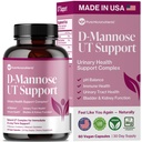 Pure D Mannose 캡슐 1000mg per Serve - 빠른 행동 UTI 지원 - Urinary Tract Cleanse & Bladder 건강 - Cranberry, D-Mannose, Dandelion, Hibiscus Flower - 60 Veggie Caps