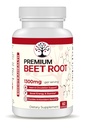 Beet 뿌리 캡슐 - 프리미엄 유기 Beetroot 분말 - 질소 보충 - 심장 건강, 순환 및 체력 지원 - 비 GMO - 60 Vegan 캡슐