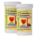 CHILDLIFE ESSENTIALS ChildBiotics with Colostrum- Probiotics for Kids, Digestive Health, Chewables, Children's Probiotics, Colostrum for Kids - Natural Berry, 92 Tablets (포장 2)