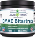 Amazing Formula DMAE Bitartrate Powder 보충 | 100 그램 | 286 서빙 | Non-GMO | 글루텐 프리 | 미국