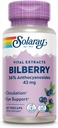 SOLARAY Bilberry Berry 추출물 42 mg의 눈 건강 & 순환 지원, 36% Anthocyanosides와 더불어, 채식주의자, 60 VegCaps
