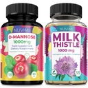 D Mannose 1000 mg & 우유 이틀 1000 mg 120 캡슐 각각