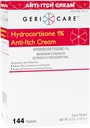 Gericare Hydrocortisone 1% 반대로 Itch 크림, 최대 힘, 144 조사 팩, 0.5oz 각 소포 (1의 포장)