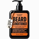 남자를위한 Beard 컨디셔너 - Biotin Aloe Vera & Collagen로 컨디셔너 및 연화제 - Coarse Dry Hair 용 Moisturizing 크림 - Beard 및 Skin 컨디셔너 - Black Men 용 Sandalwood Scent Care