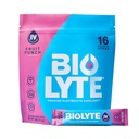 BIOLYTE IV Electrolyte 분말 패킷, 물, 의사 개발 된 히스, HSA 및 FSA 승인 탈수 완화, 치모 요법 여성, 남성 과일 펀치 (16 스틱)에 대 한 필요