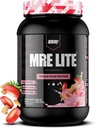 REDCON1 MRE Lite Whole Food Protein Powder, Strawberry Shortcake - 동물 단백질 혼합과 낮은 Carb & Whey 무료 식사 교체 - MCT 오일 (30 서빙)로 만든 Digest Supplement에 쉽게