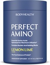 BodyHealth PerfectAmino Powder - 사전 및 포스트 운동을위한 BCAA 및 EAA 분말 - 남성과 여성을위한 아미노산 에너지 음료는 Lean 근육과 회복을 지원하기 위해 - 레몬 라임 - 60 서빙