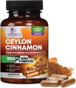 유기 Ceylon Cinnamon 보충교재 1800mg - 증명된 유기 Ceylon Cinnamon 분말 알약 - 미국, 산화 방지제, 글루텐, 비 GMO - 60의 캡슐에 넣는 여자 & 남자를 위한 에너지 & 심장 지원