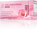 교원질 음료 6000mg 바다 교원질 펩티드, Hyaluronic 산, 비타민 C를 가진 여자를 위한 액체 교원질 탄, 교원질 보충교재 지원 피부, 머리 & 못, 0.85 Fl.Oz x30 병, Apple 풍미