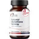 건강 S-Acetyl Glutathione Synergy를 위한 디자인 - NAC + 비타민 B6를 가진 200mg S-A-GSH - 지원 정상적인 해독 (60의 캡슐)를 돕는 비 GMO 산화 방지제 보충교재